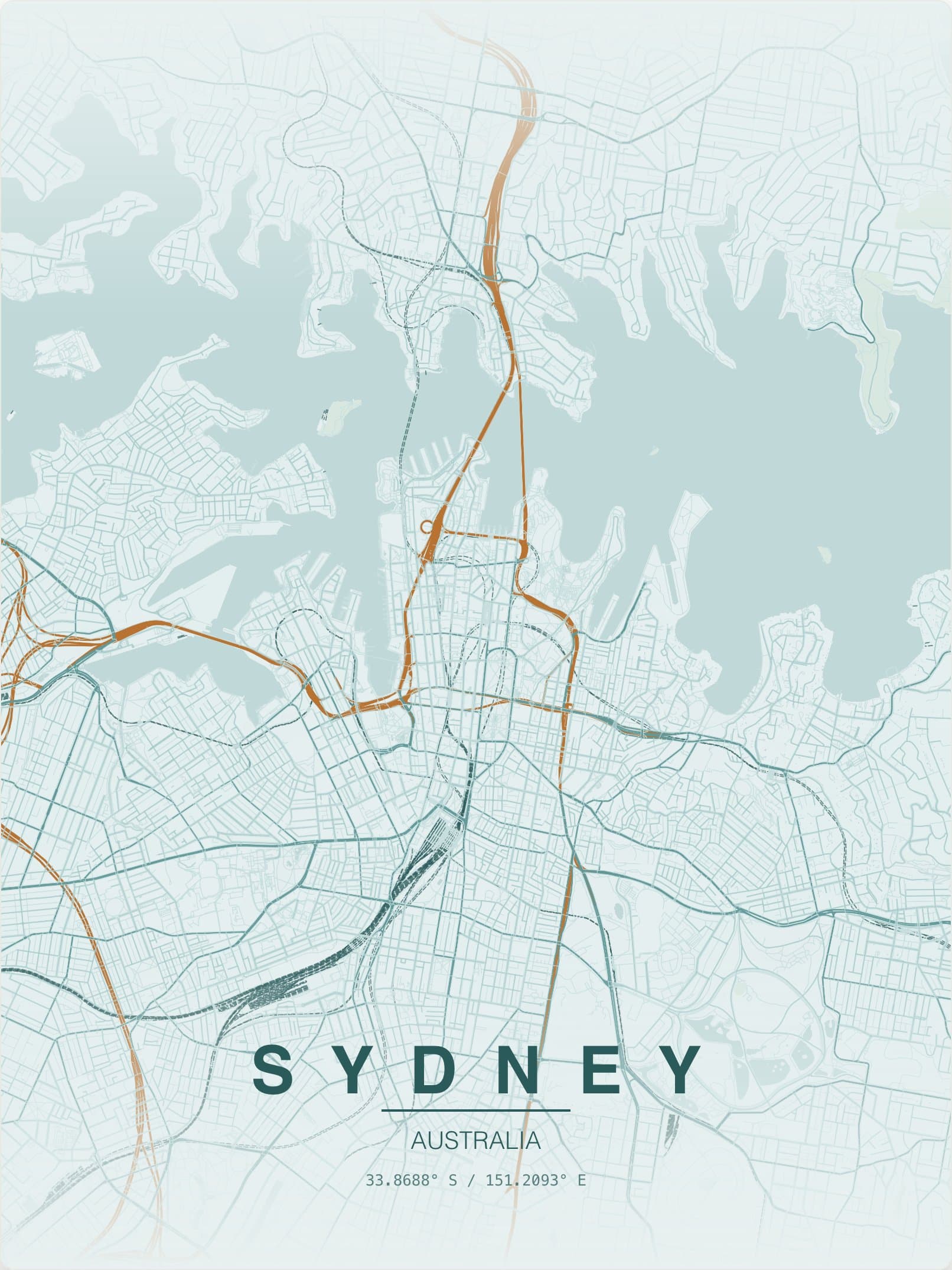 Sydney map poster